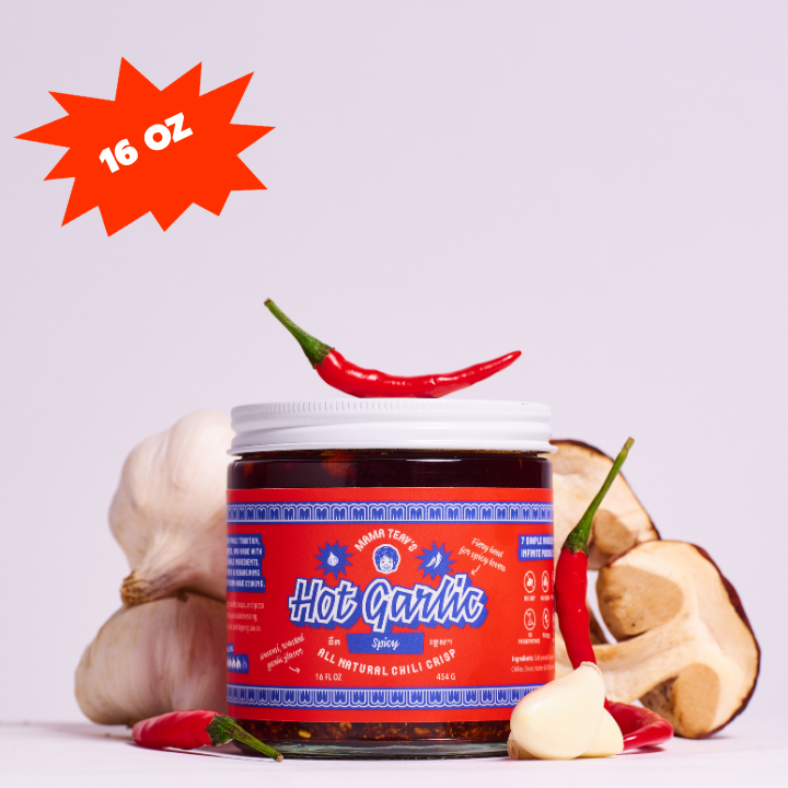 Hot Garlic Chili Crisp — Spicy (16oz) All Natural