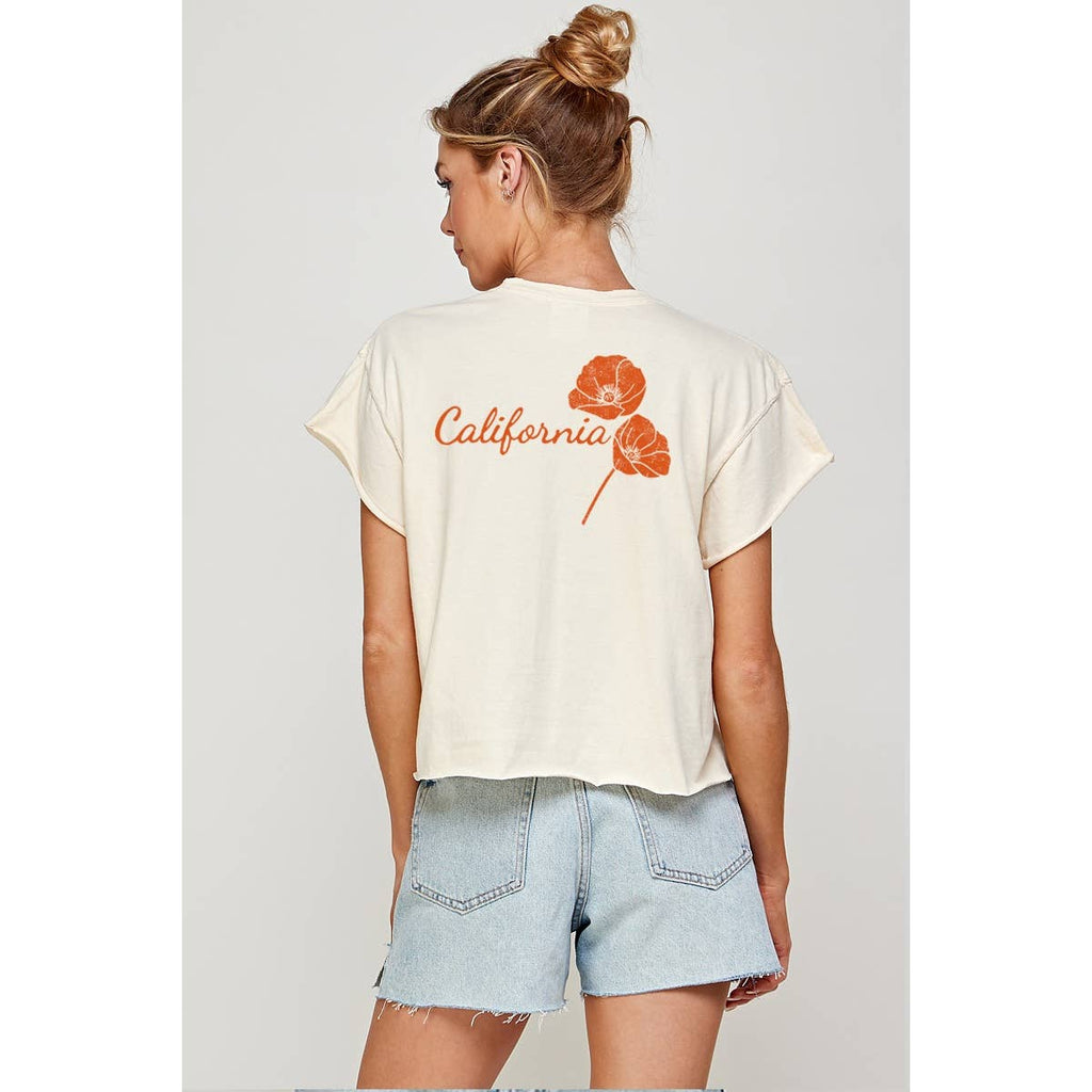 California Poppy Crop Top