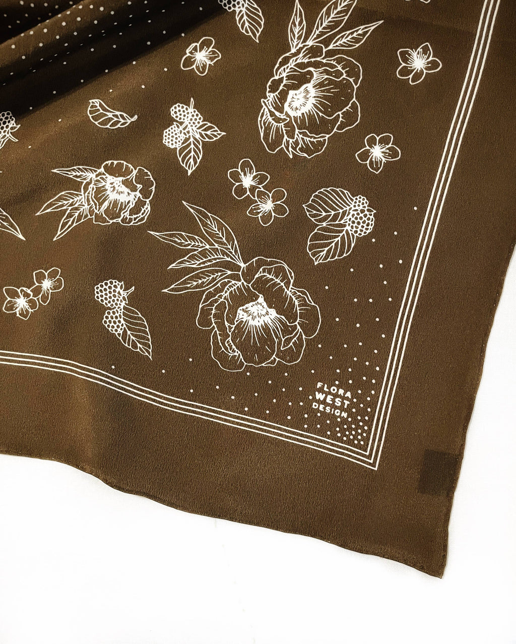 Classic Deep Olive Silk Scarf