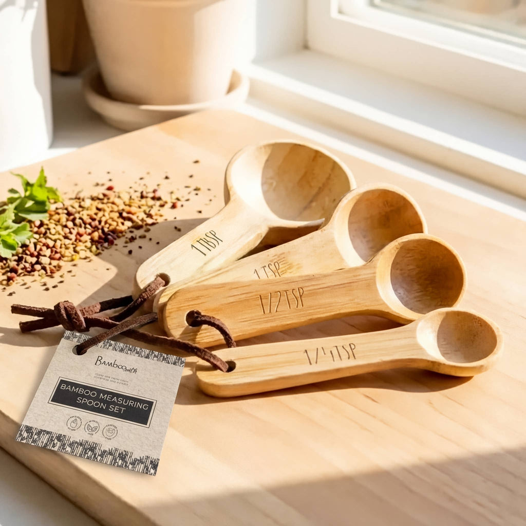 Bamboo Teaspoon Measuring Set