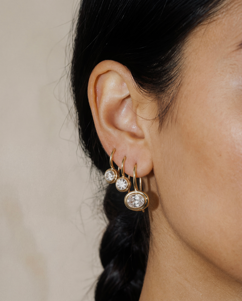Vera Round French Hook Earrings