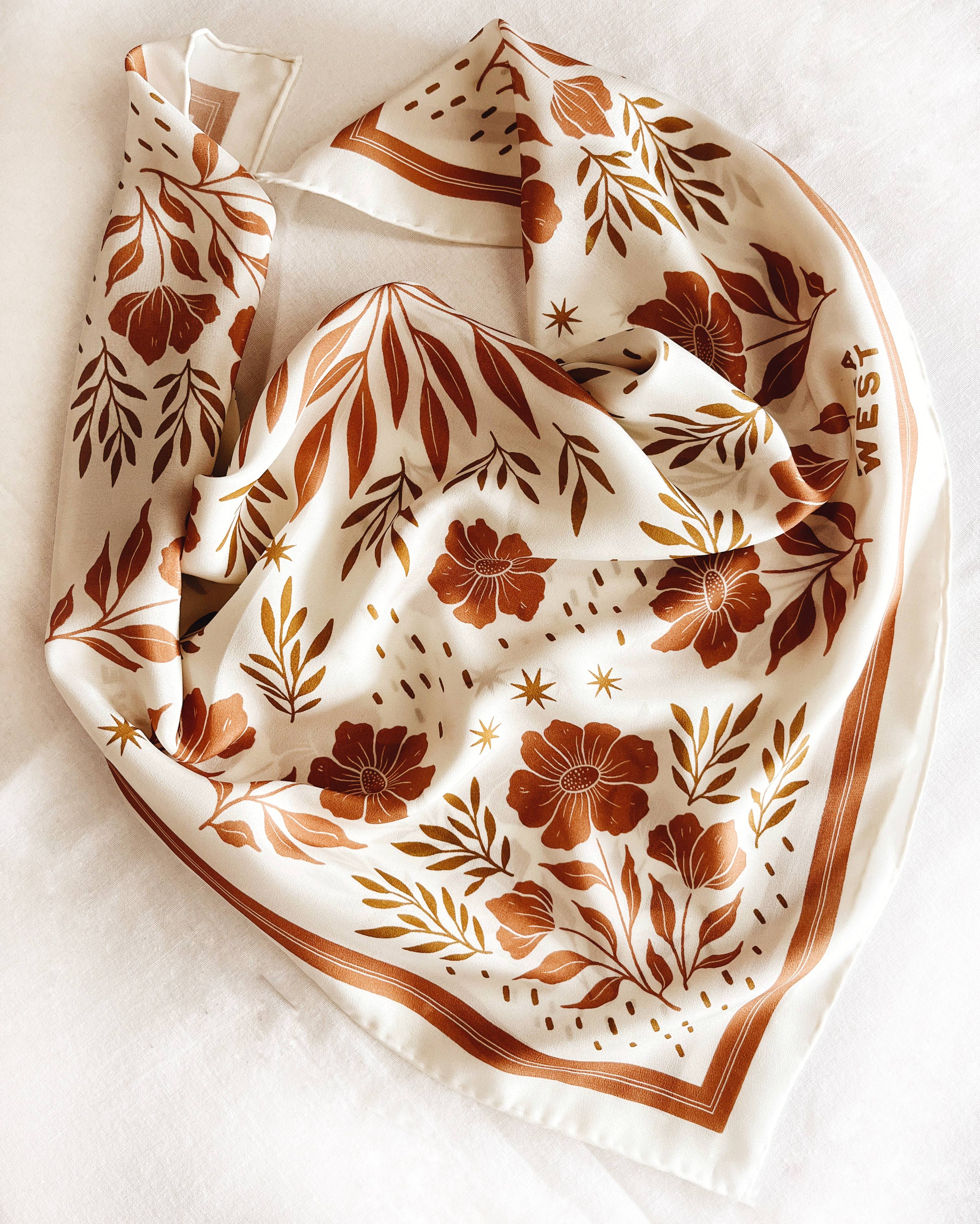 Desert Floral Silk Scarf