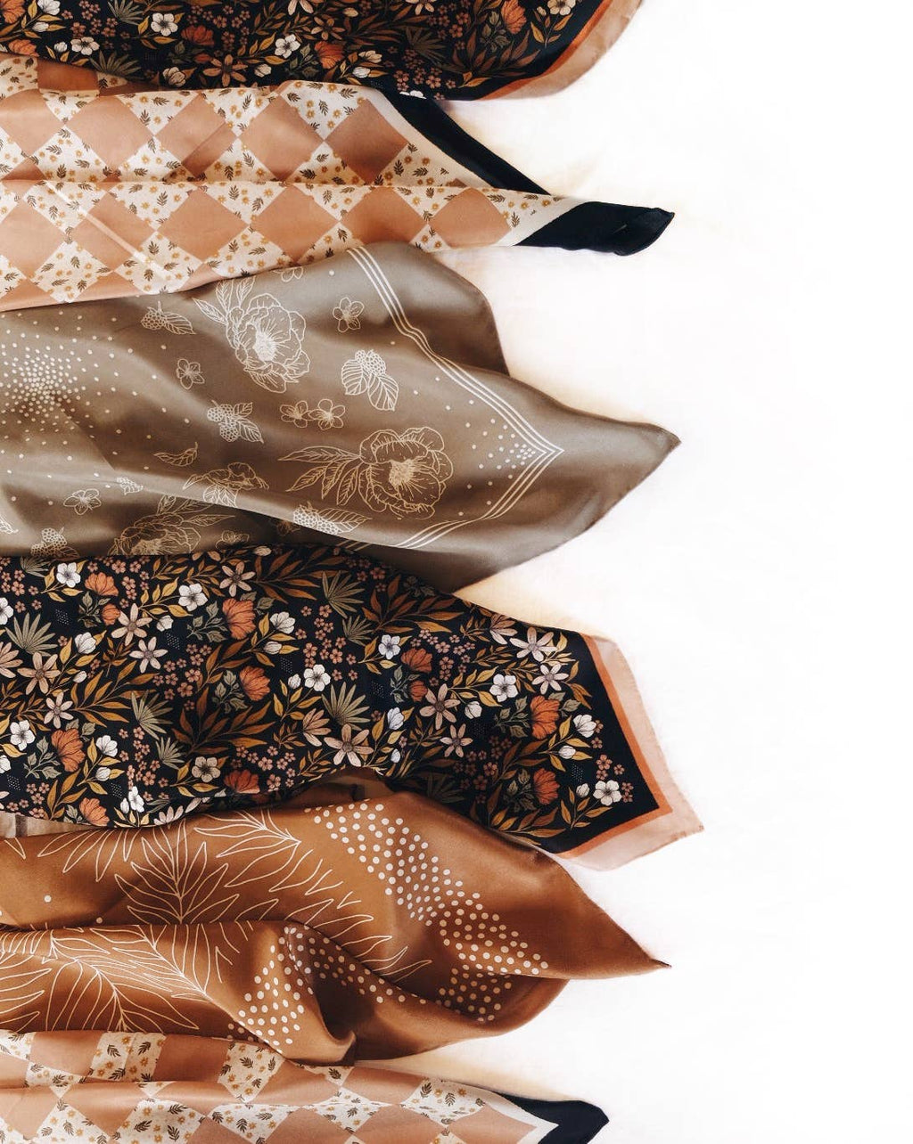 Midnight Garden Floral Silk Scarf