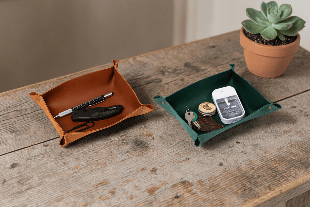 Leather Rivet Valet Tray