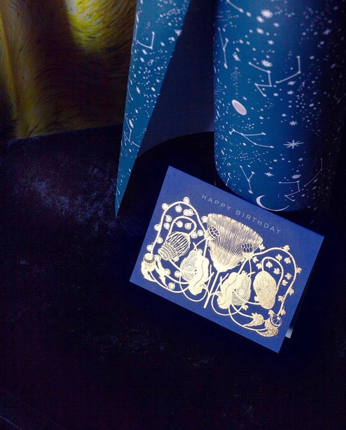 Cobalt Birthday Card