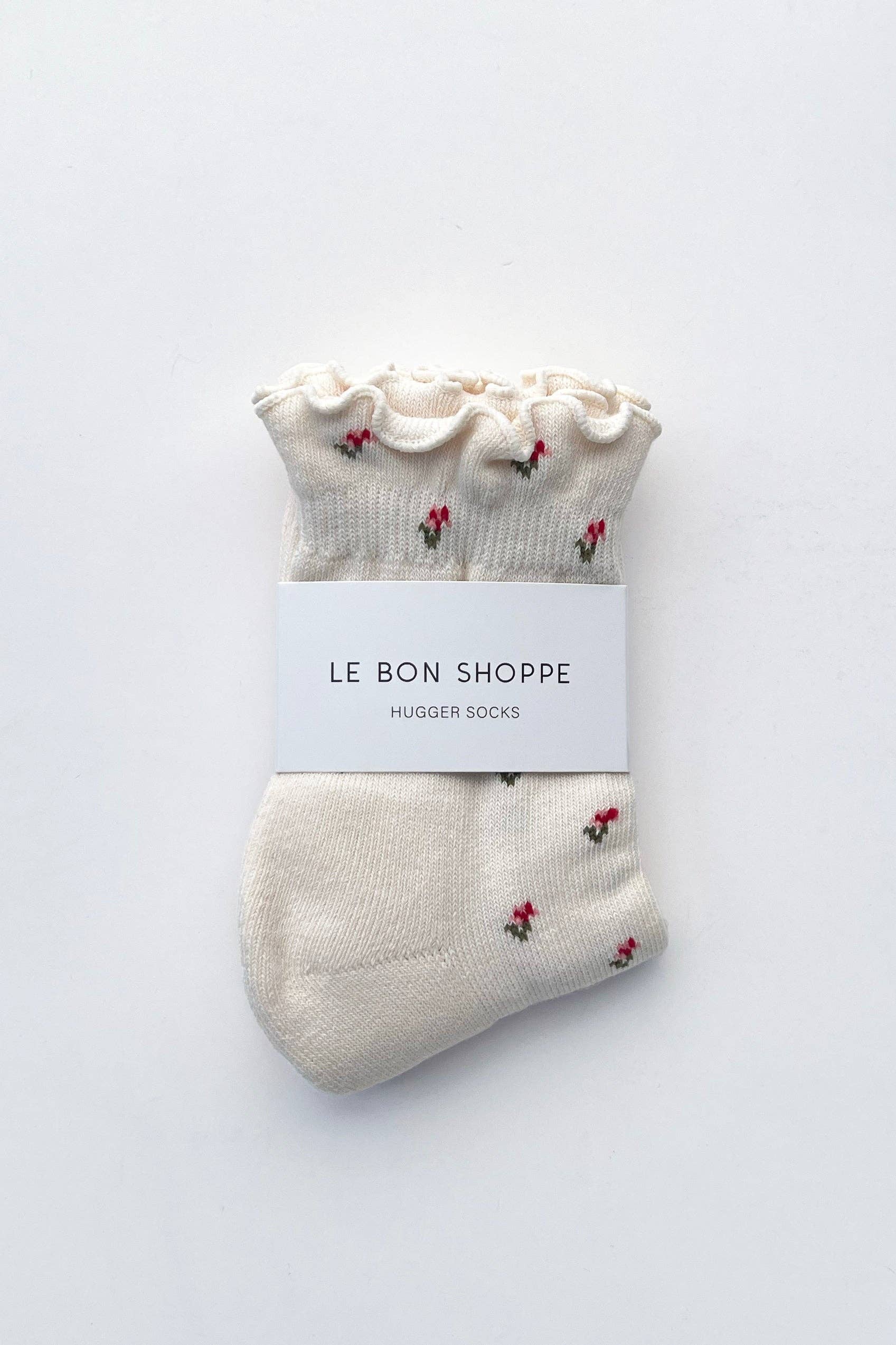 Petal Ruffled Hugger Crew Socks