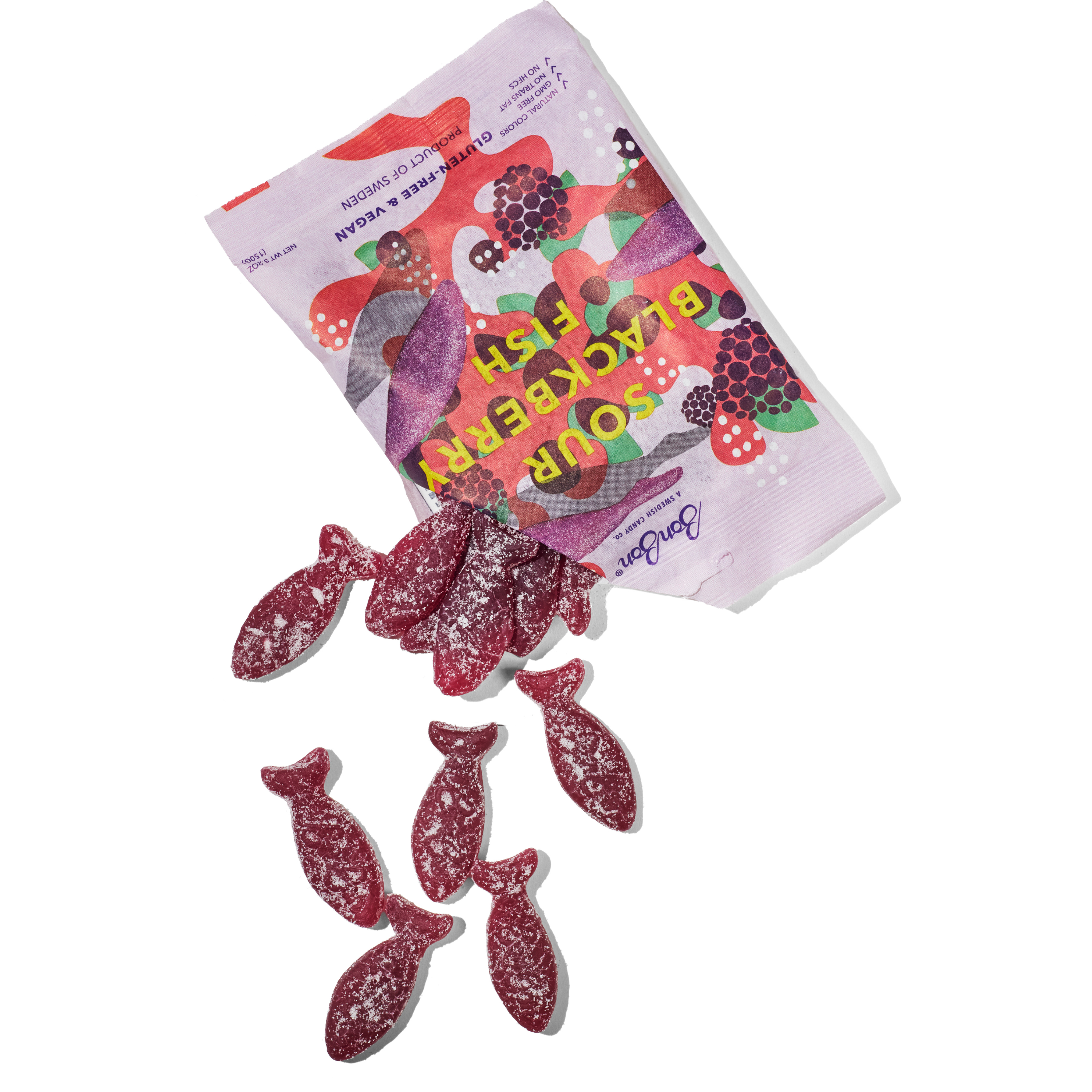 Sour Blackberry Fish Swedish Candy