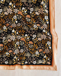 Midnight Garden Floral Silk Scarf