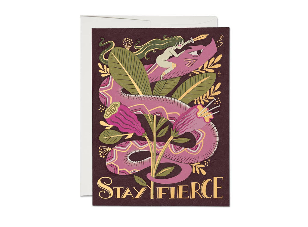 Fierce Snake Greeting Card