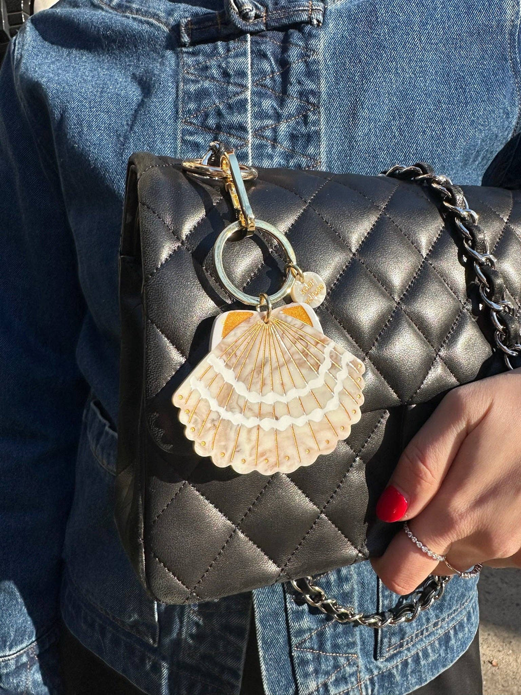 Seashell Bag Charm + Keychain