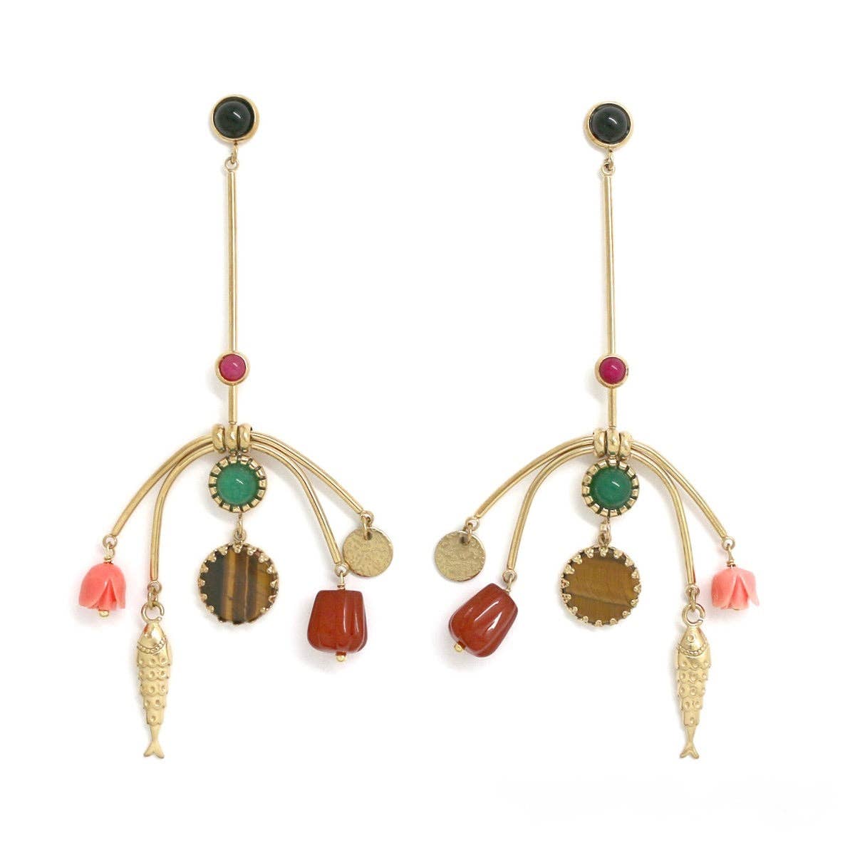 Museum style summer mobile earrings-373