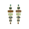 African turquoise mix stone dangle earrings-423B