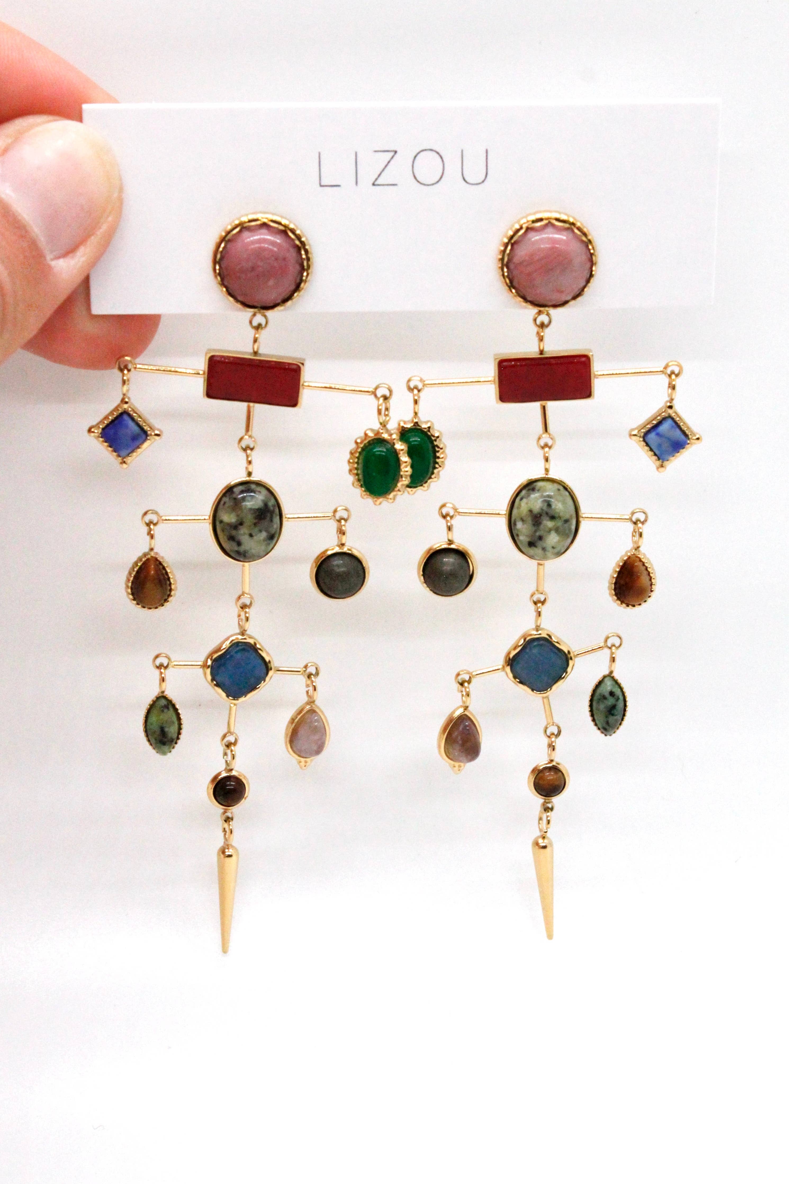 Museum style mobile earrings-304
