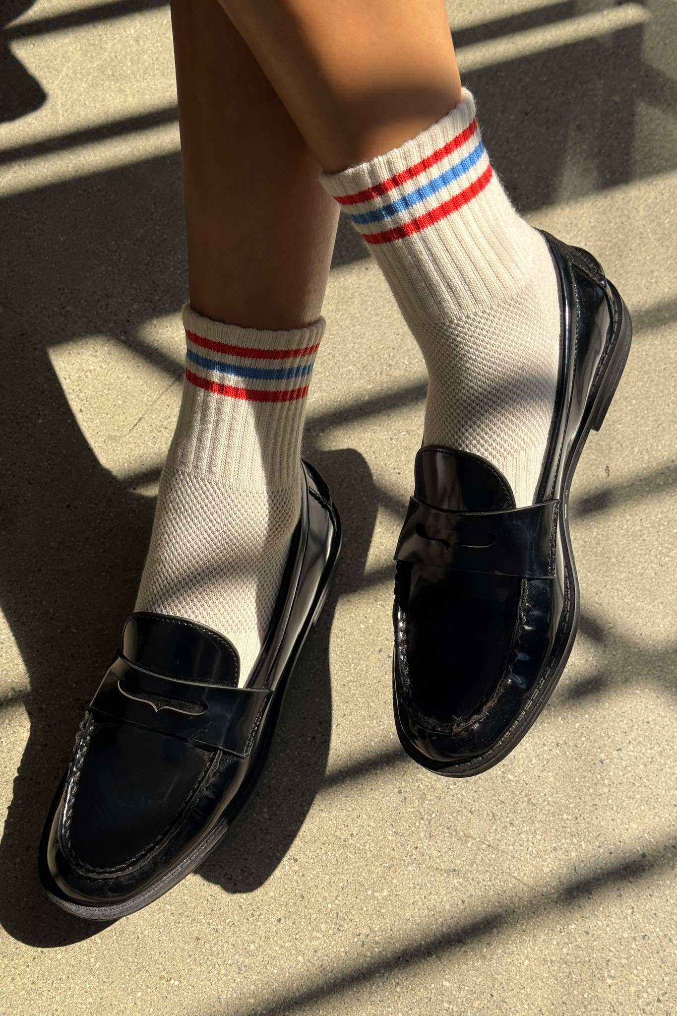 women cotton crew socks stripe everyday socks minimalist style