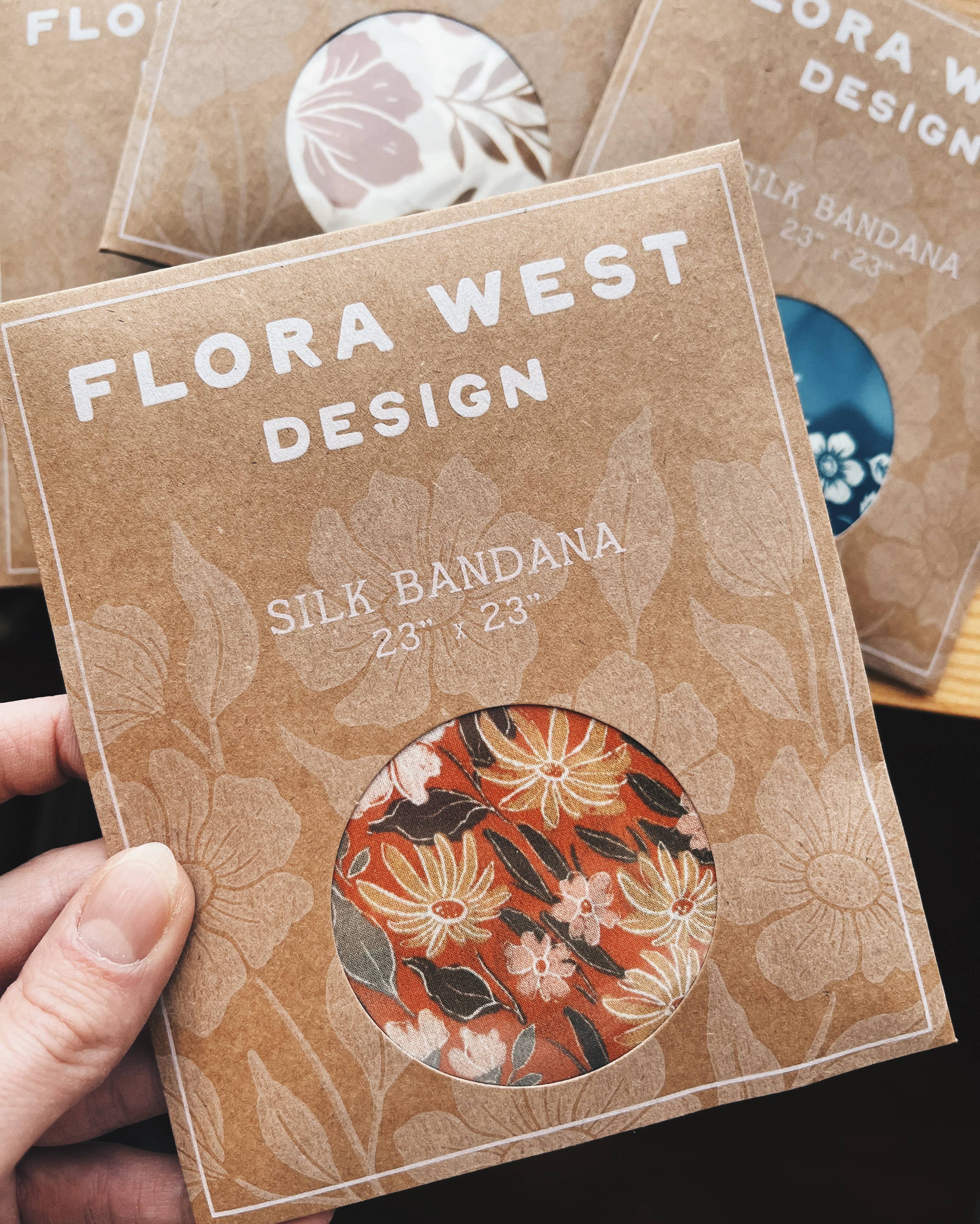 Midnight Garden Floral Silk Scarf