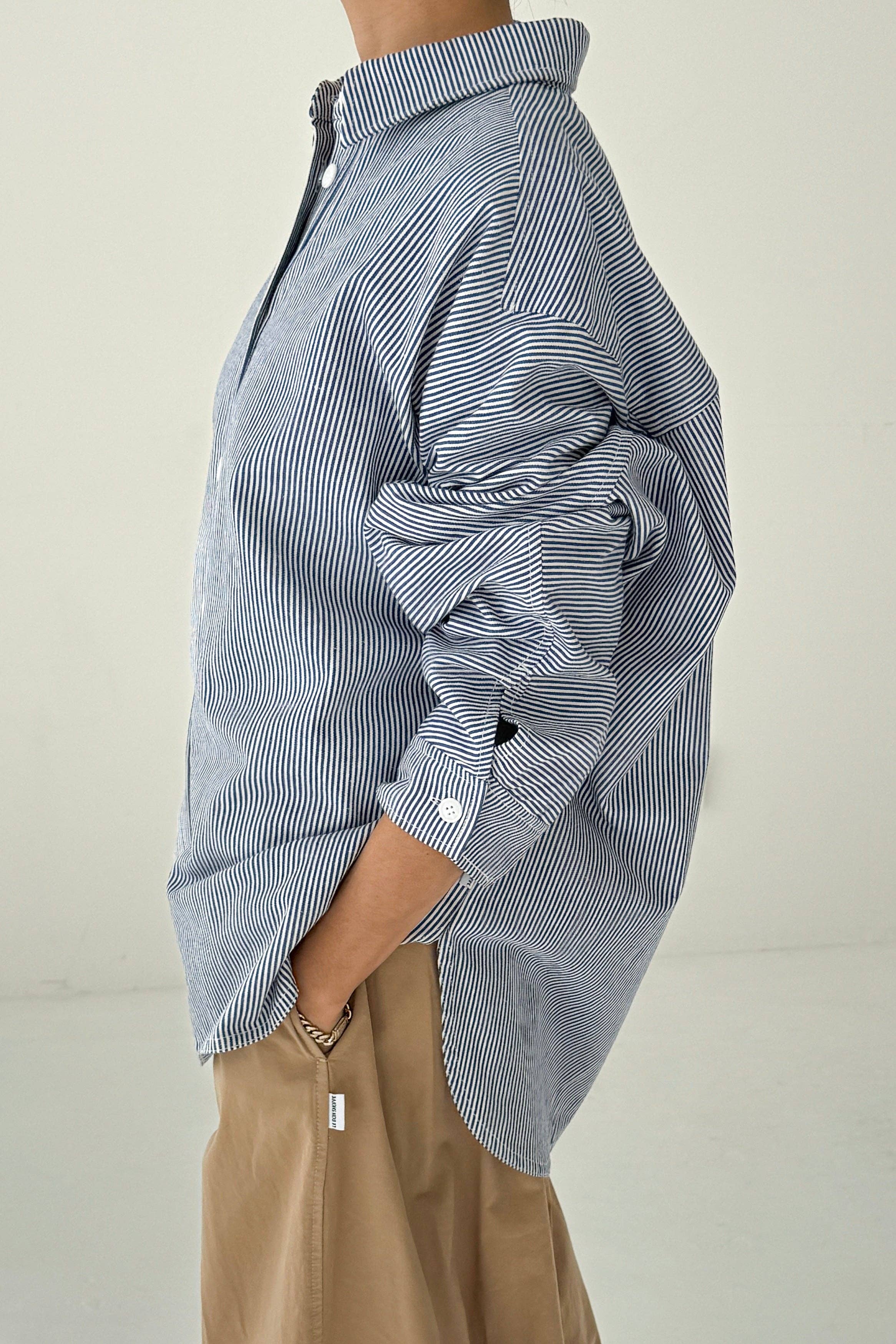 Owen Shirt Oversized Cotton Button Down Shirt – Relaxed Everyday Women’s Shirt