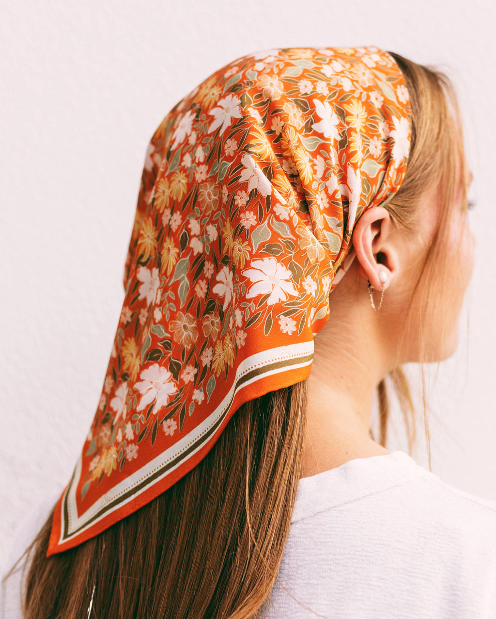 Botanical Garden Floral Silk Scarf