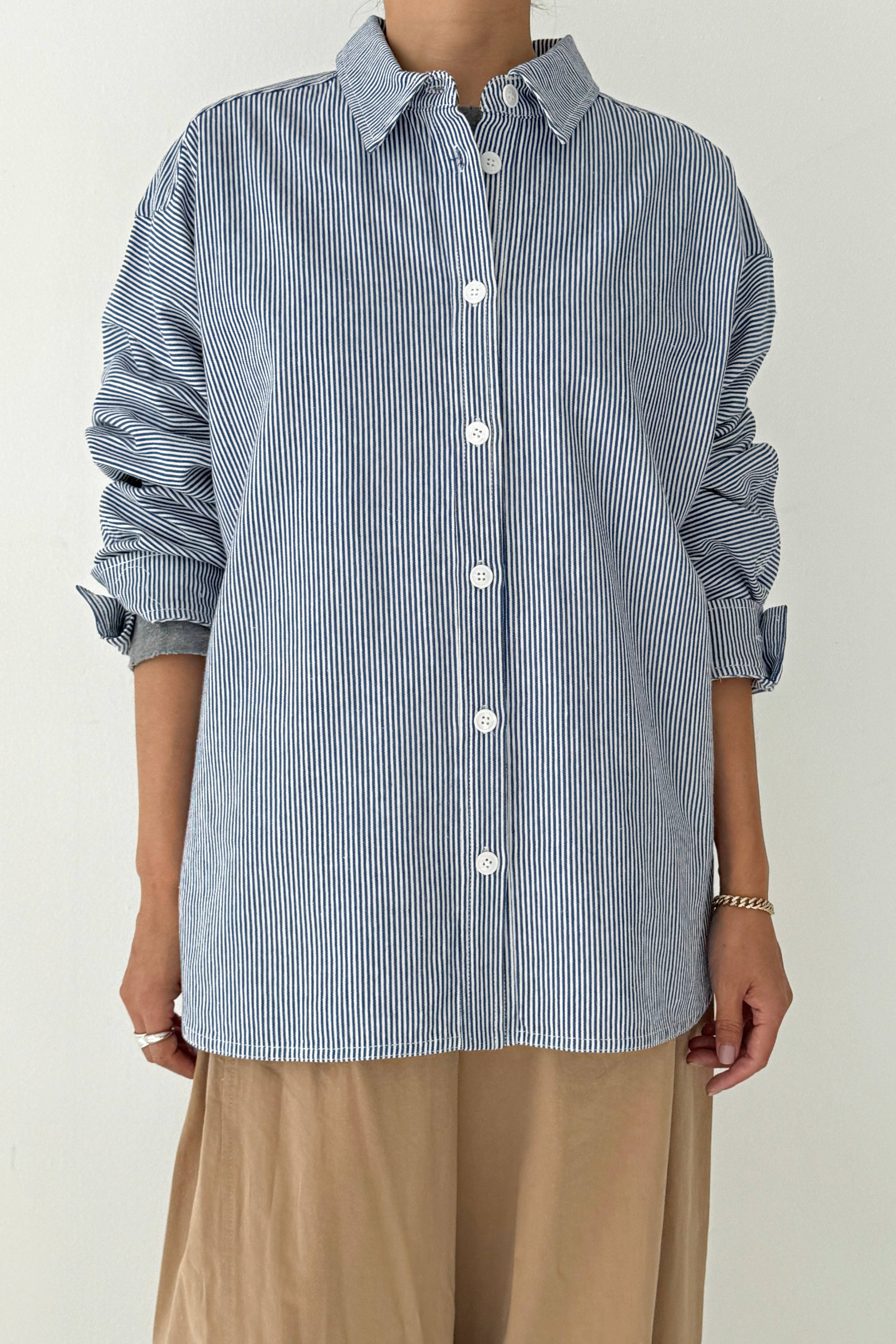 Owen Shirt Oversized Cotton Button Down Shirt – Relaxed Everyday Women’s Shirt