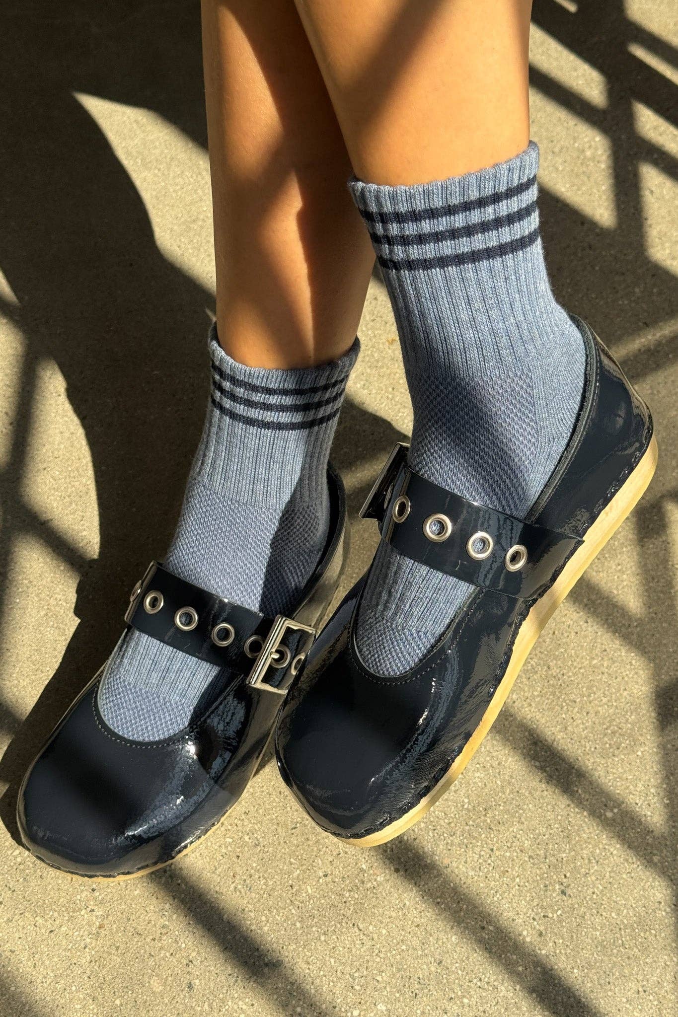 Everyday Cotton Crew Socks – Minimal Stripe Girlfriend Socks