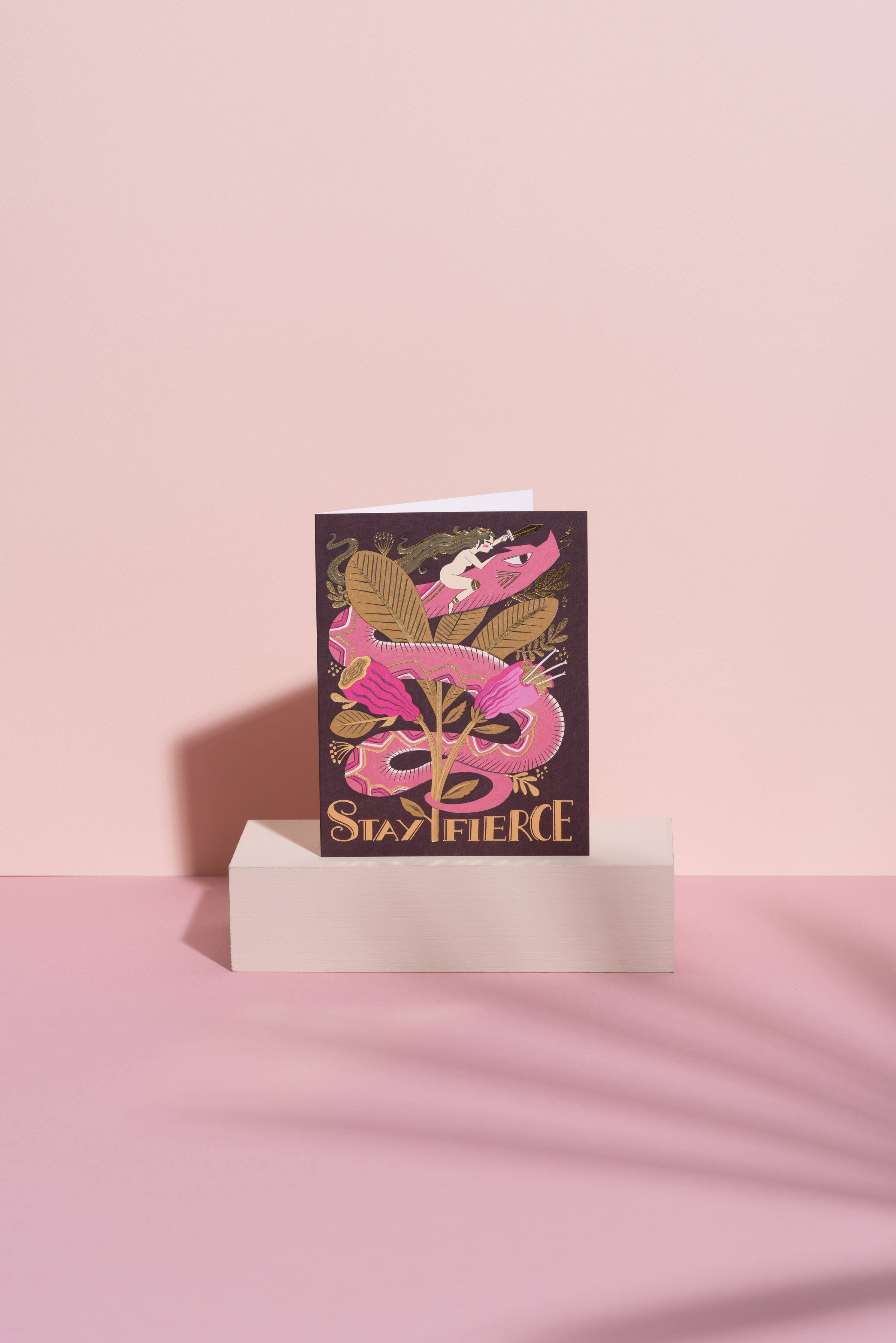 Fierce Snake Greeting Card