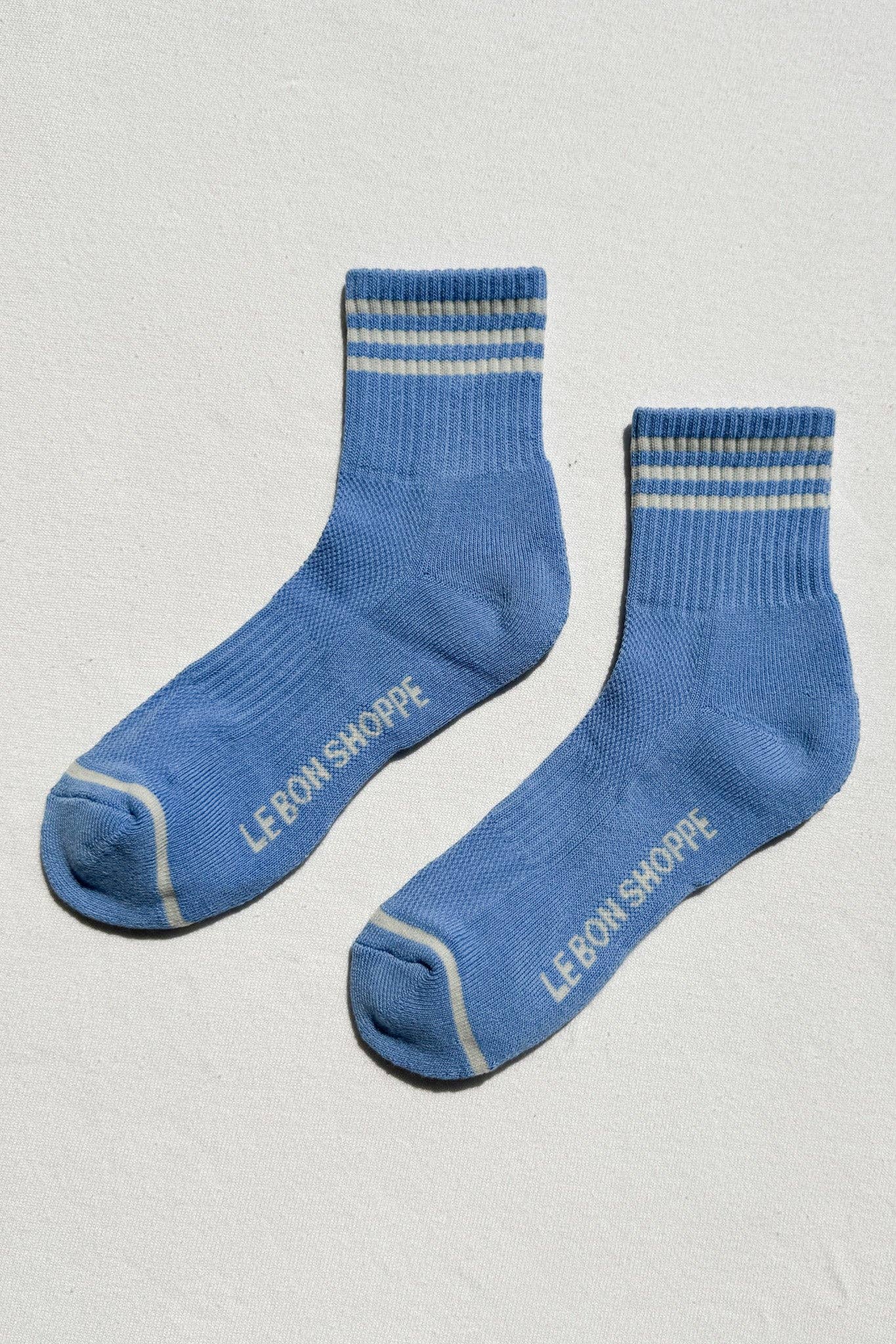 Everyday Cotton Crew Socks – Minimal Stripe Girlfriend Socks
