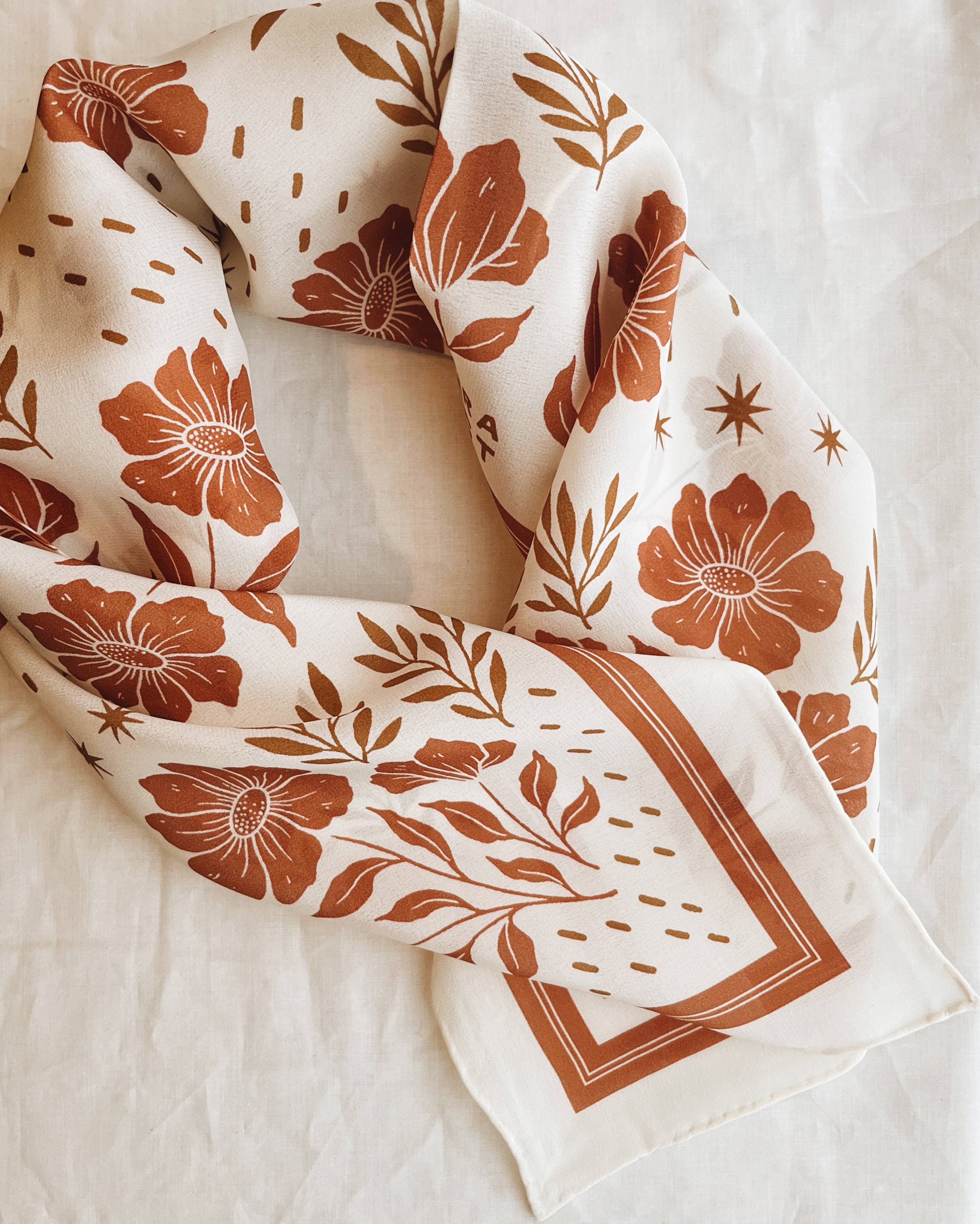 Desert Floral Silk Scarf
