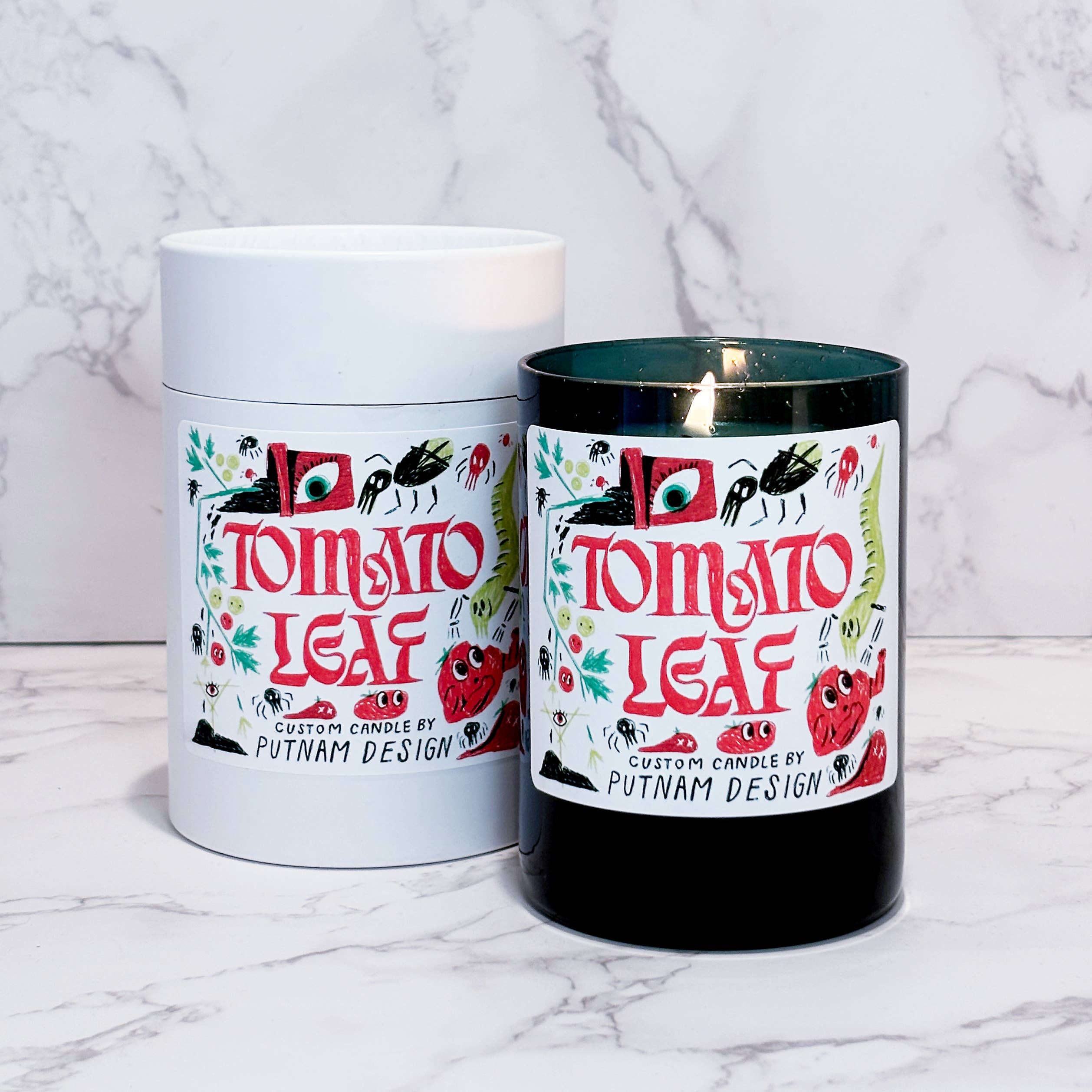 Tomato Leaf Candle – Fresh Green Garden Scent, Clean Burning