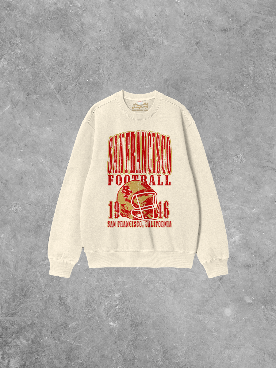 90's San Francisco Football Boxy Cotton Sweatshirt