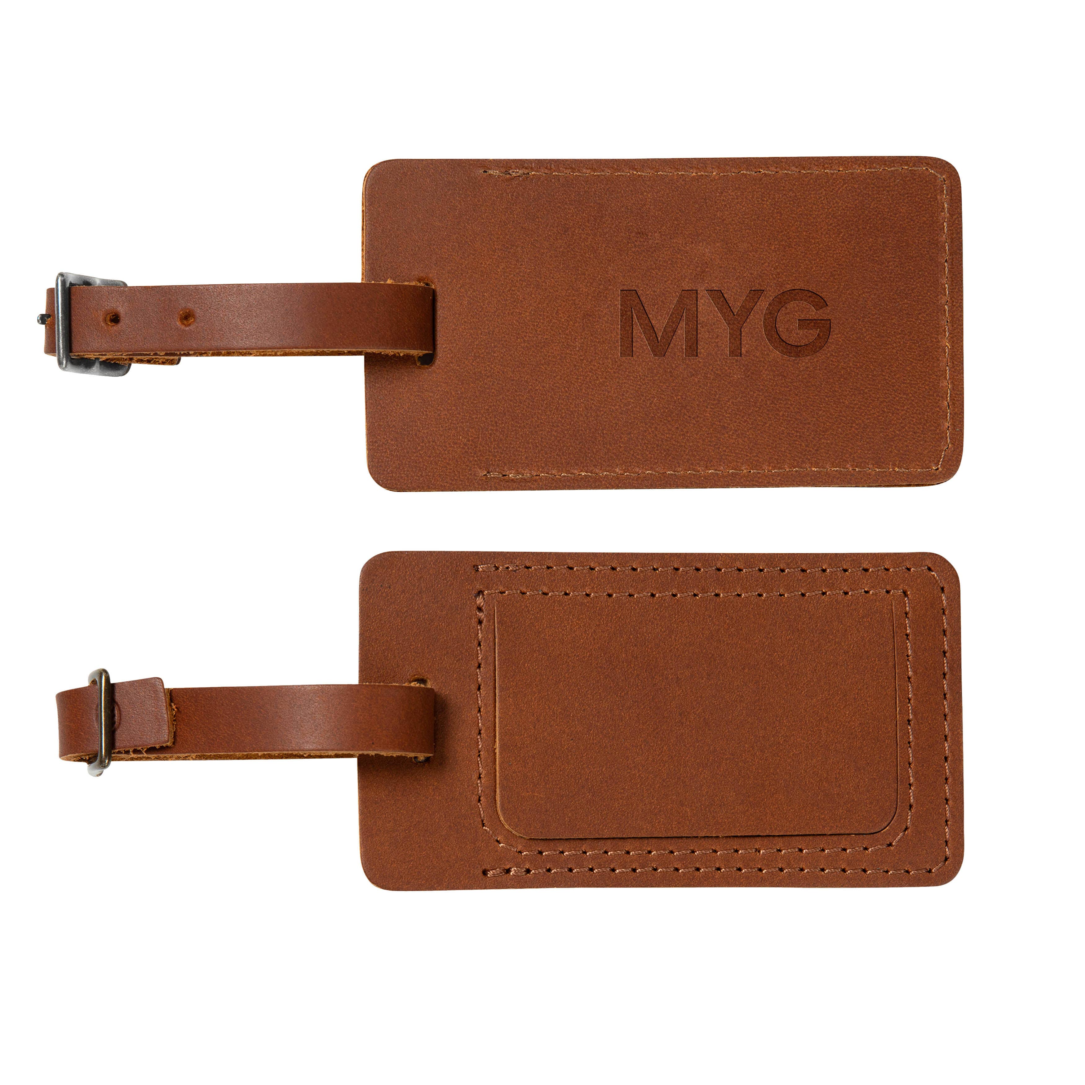 Leather Luggage Tag with Insert