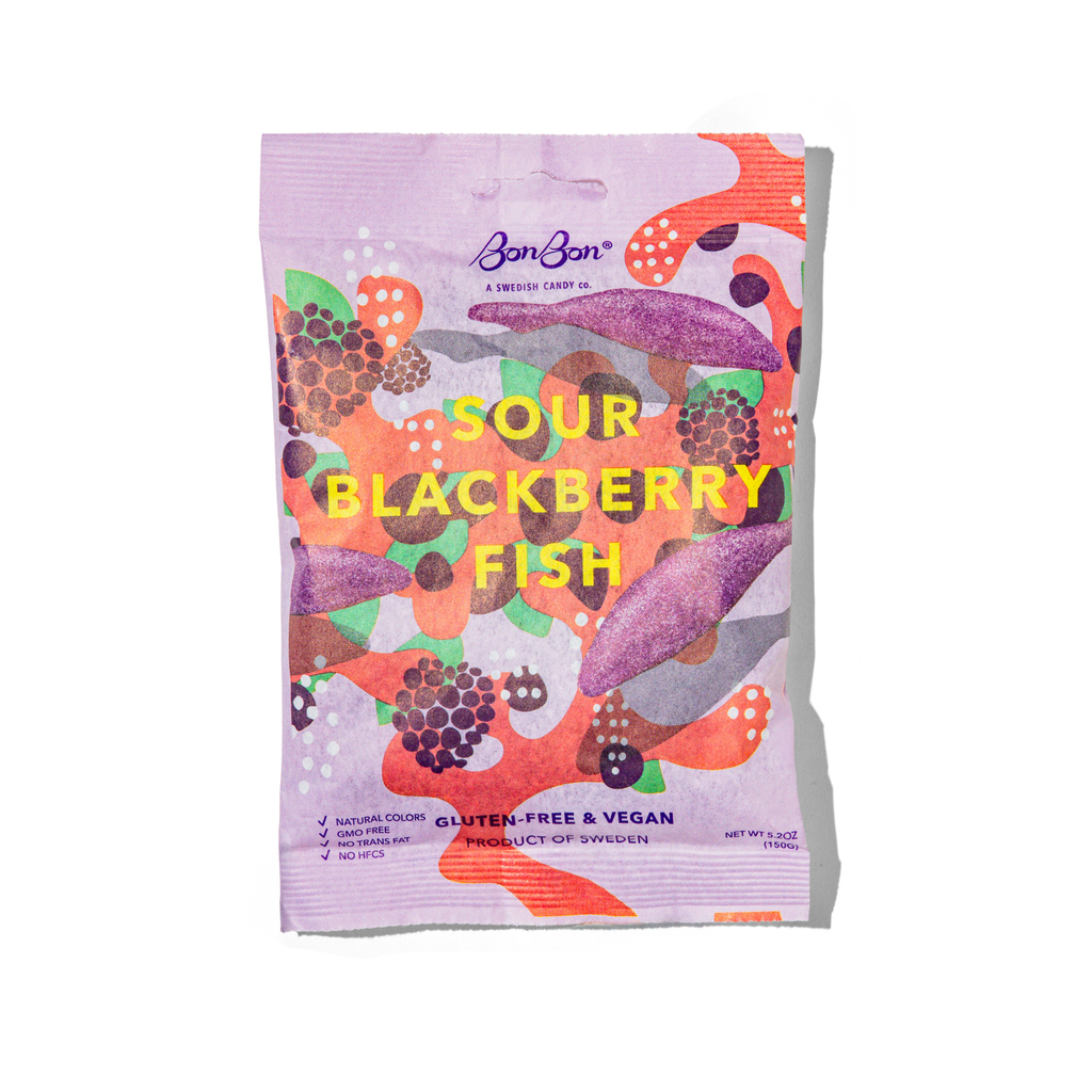Sour Blackberry Fish Swedish Candy
