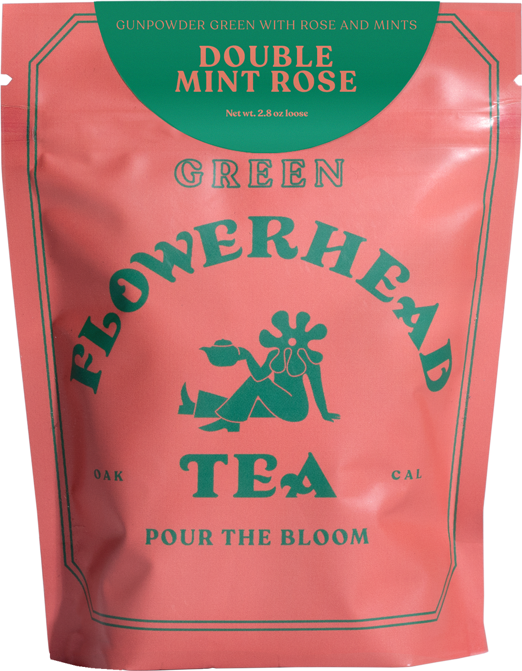 Double Mint Rose Loose Green Tea