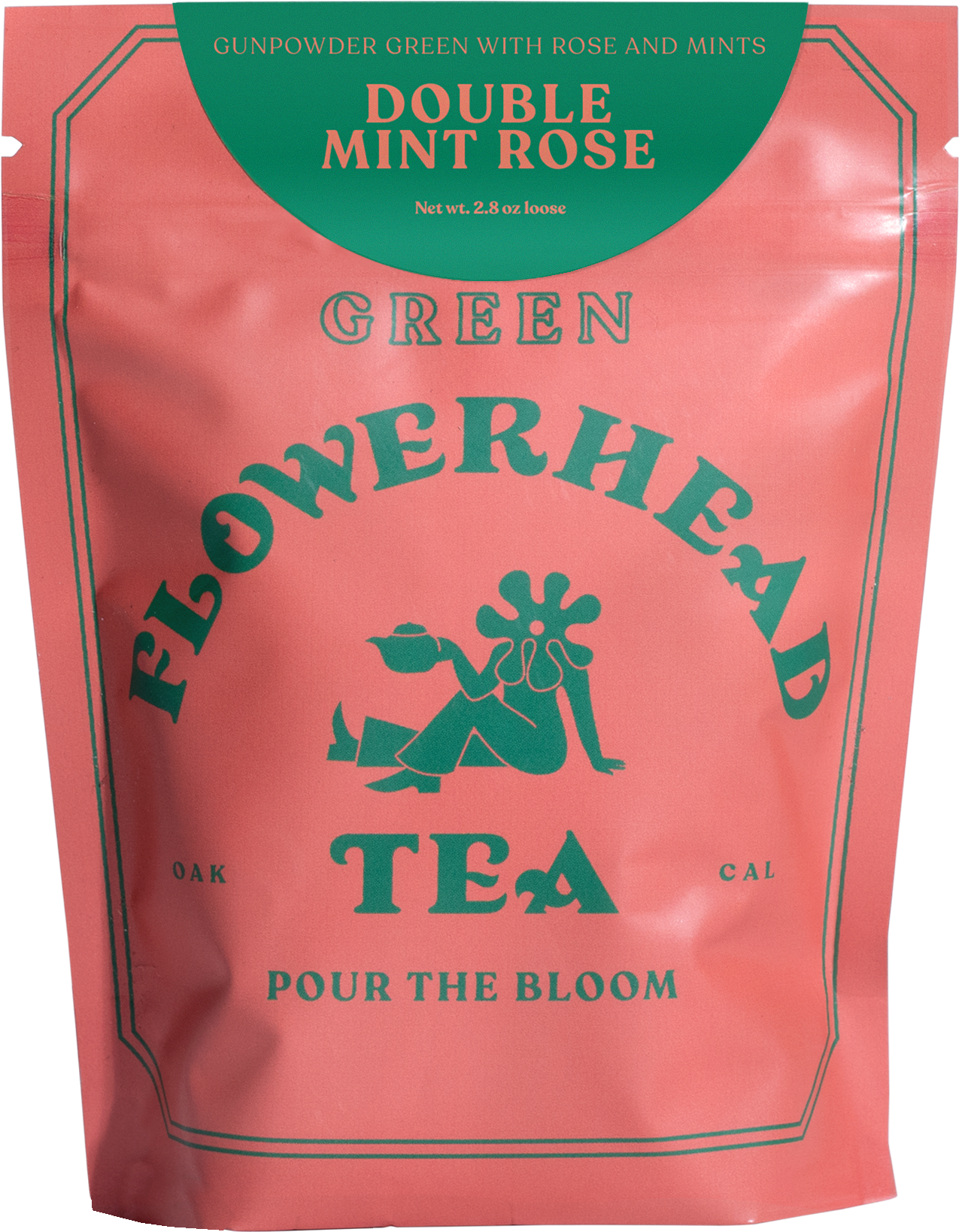 Double Mint Rose Loose Green Tea