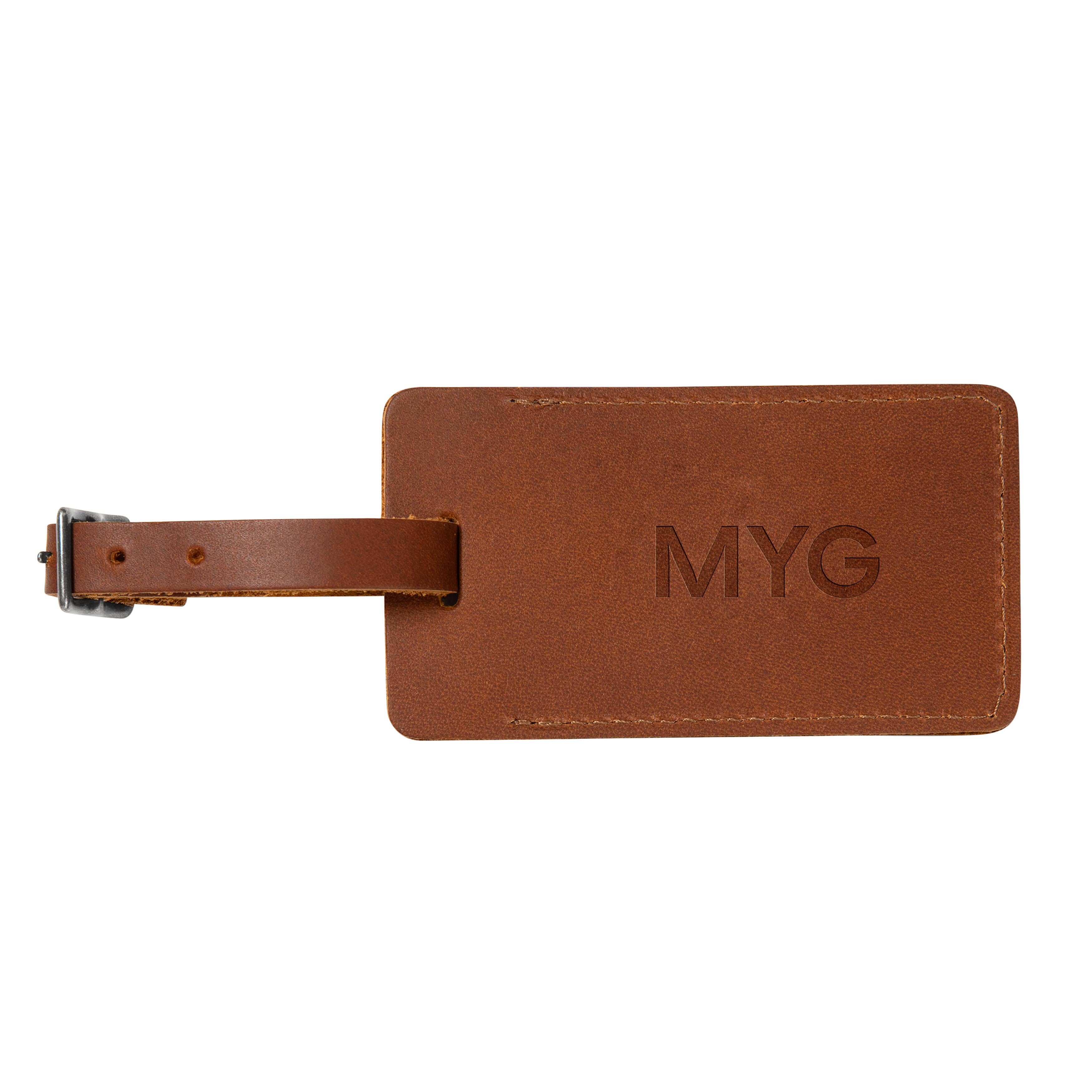 Leather Luggage Tag with Insert