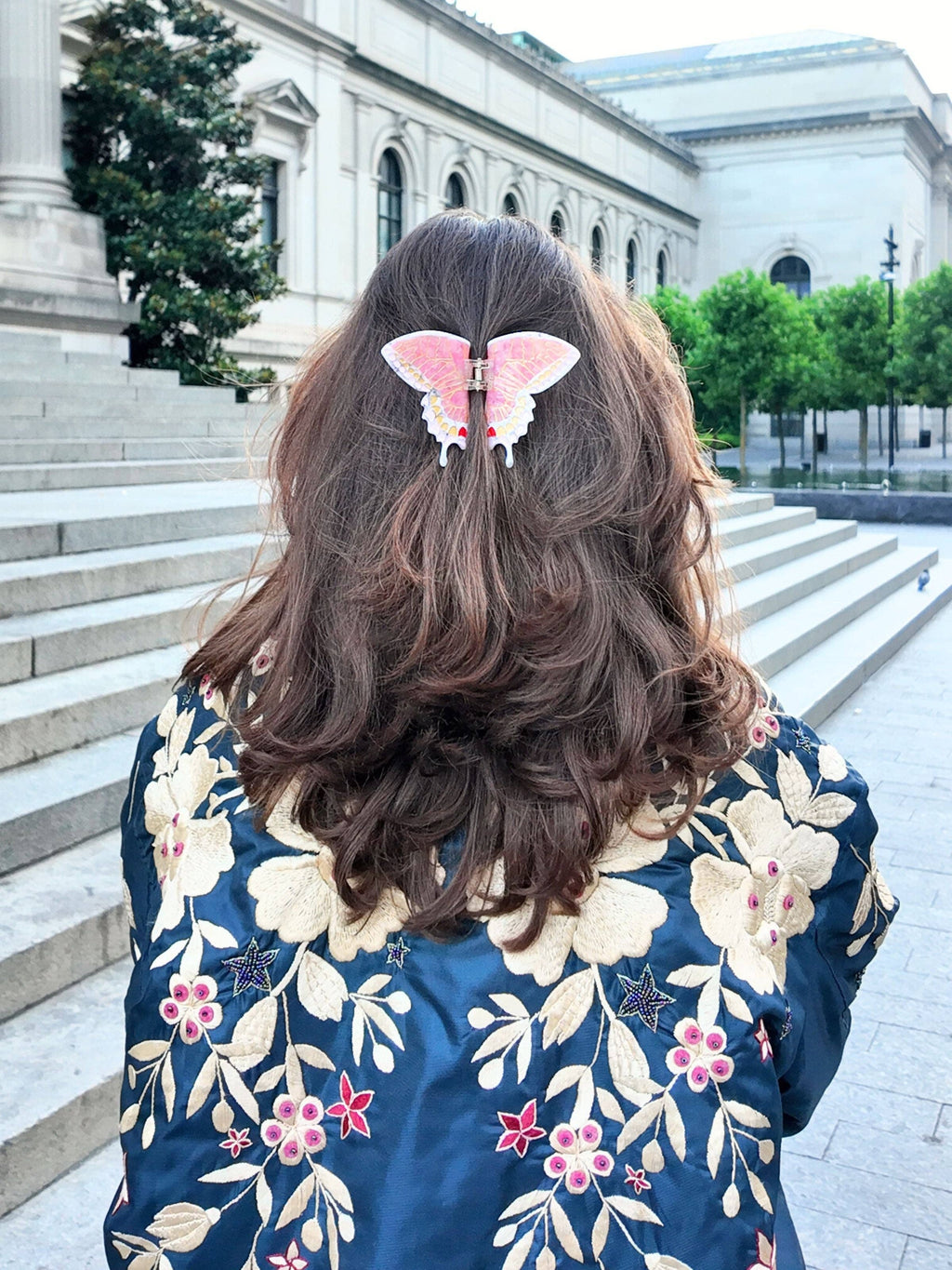 Hand-painted Swallowtail Butterfly Claw Hair Clip