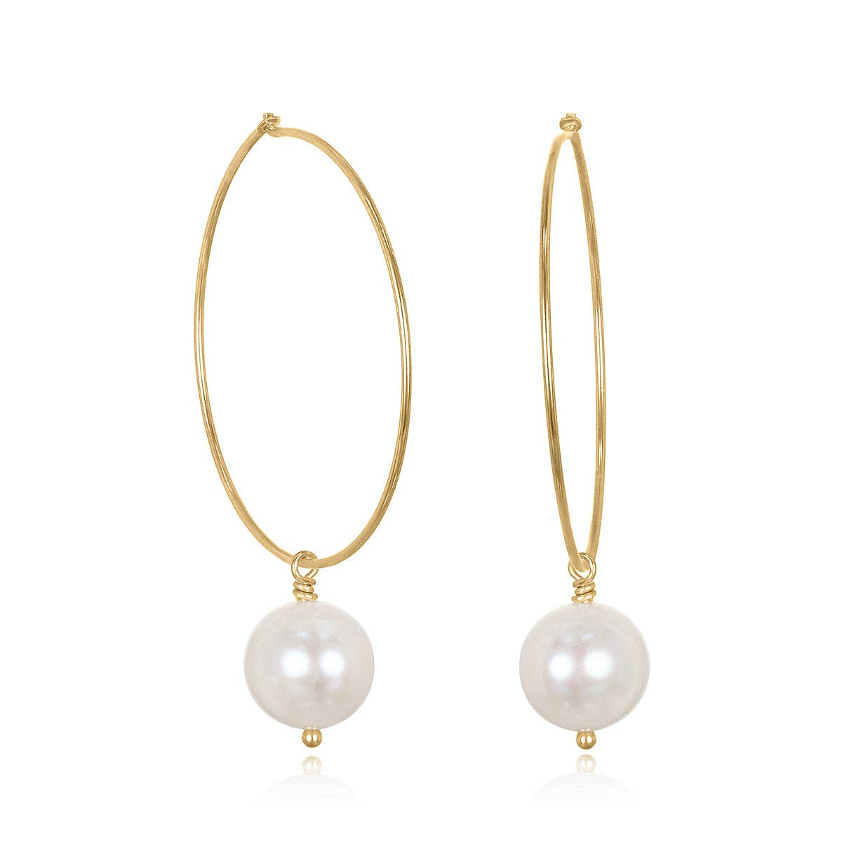 Freshwater Pearl Hoops