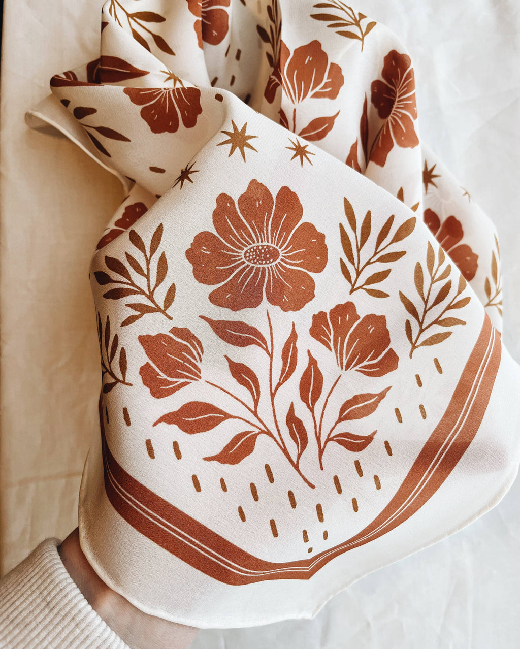 Desert Floral Silk Scarf