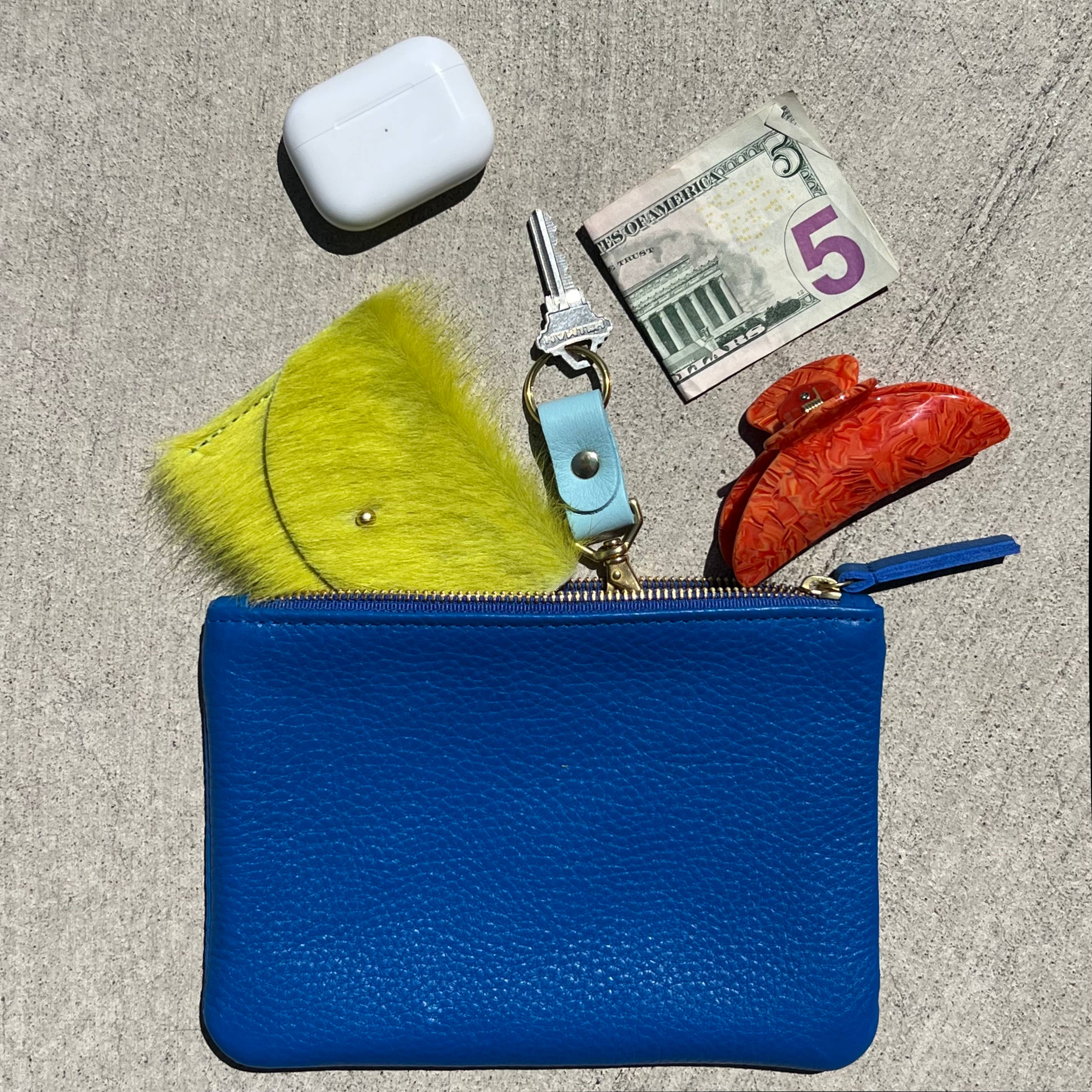 Leather Zipper Pouch