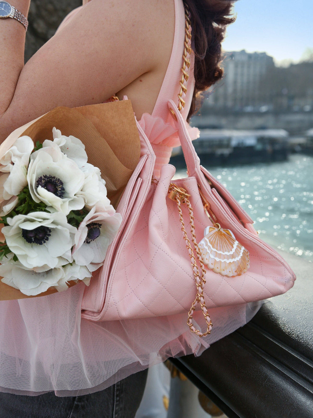 Seashell Bag Charm + Keychain