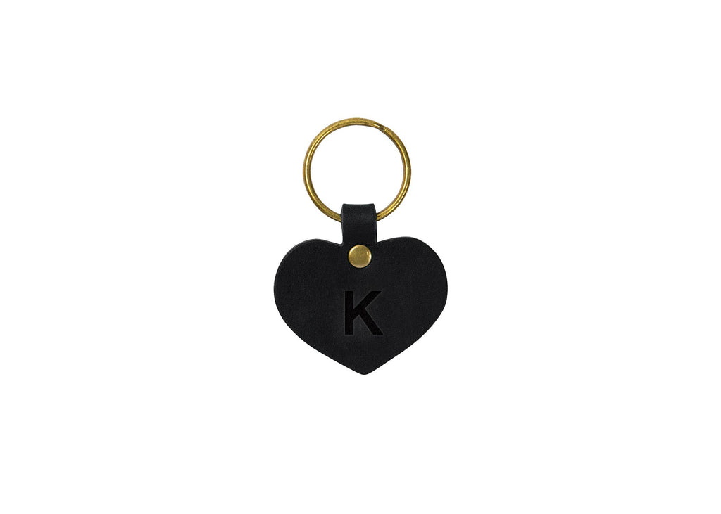 Leather Heart Key Fob