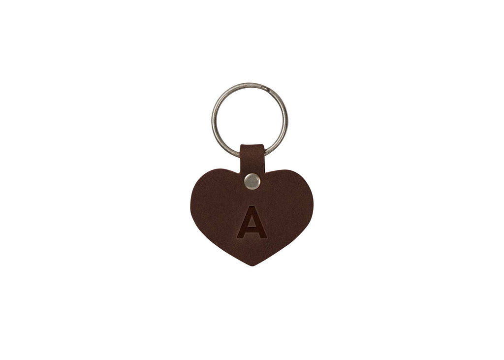 Leather Heart Key Fob