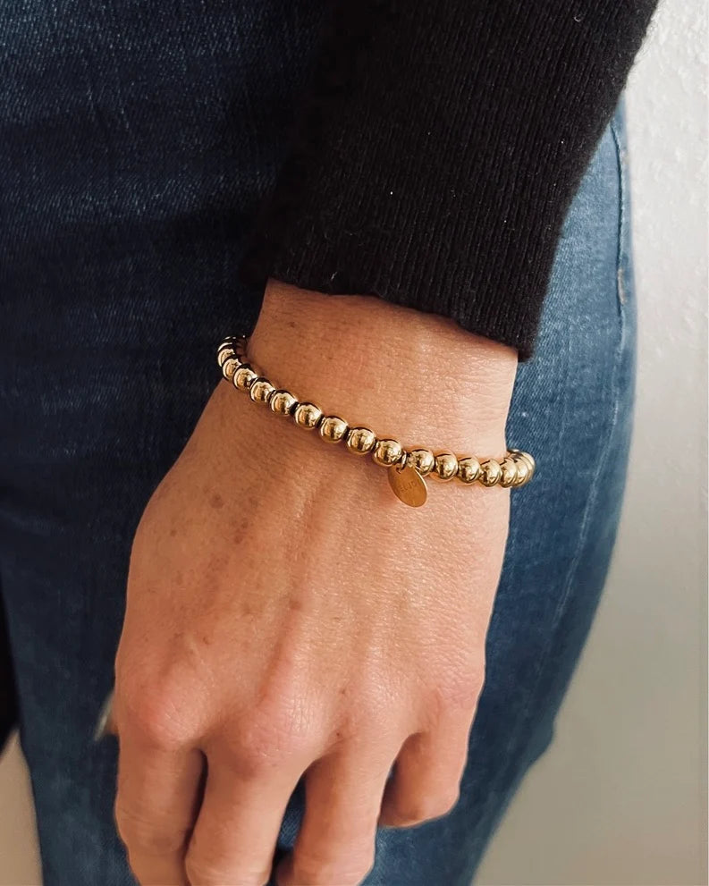 Billy Gold Bead Bracelet