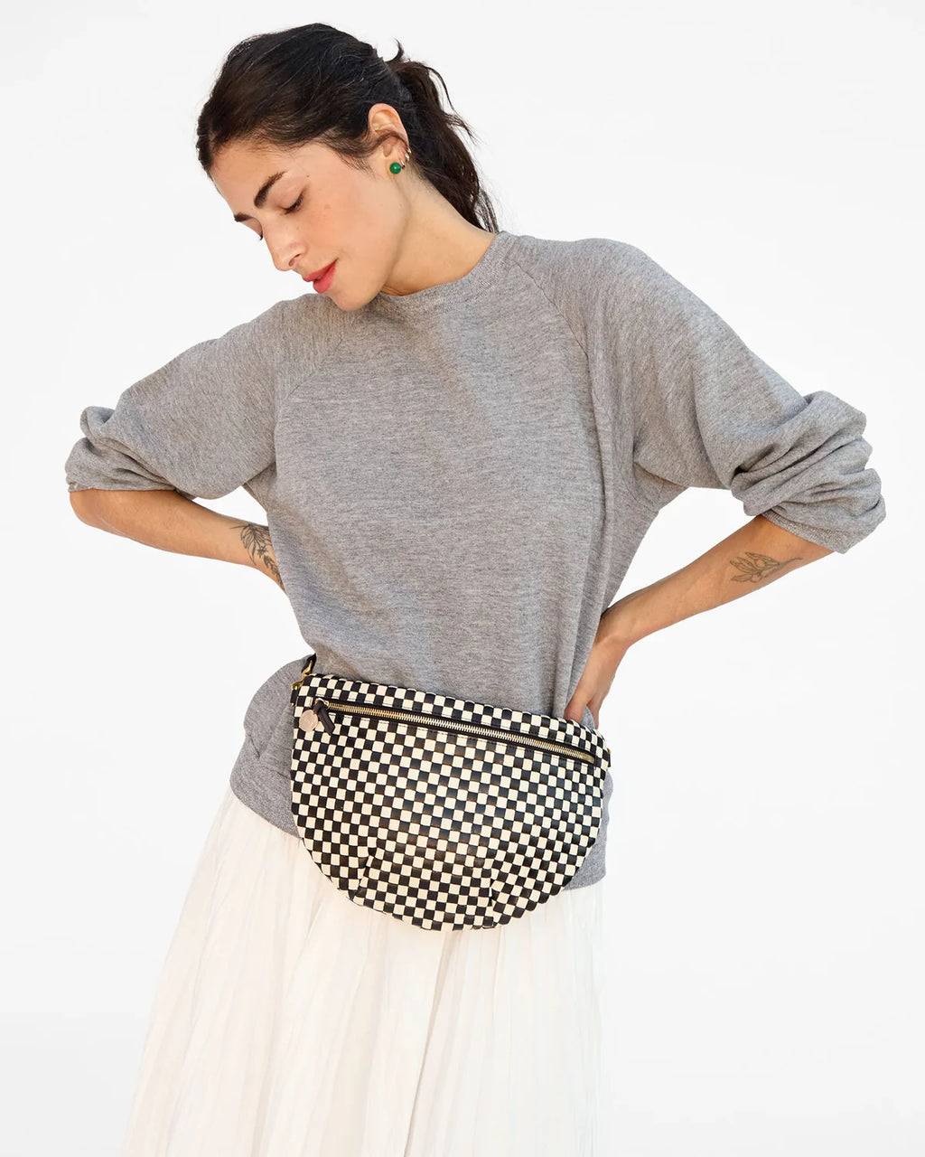 Grande Fanny Woven Checker