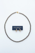 Gemstone Necklace & Huggies