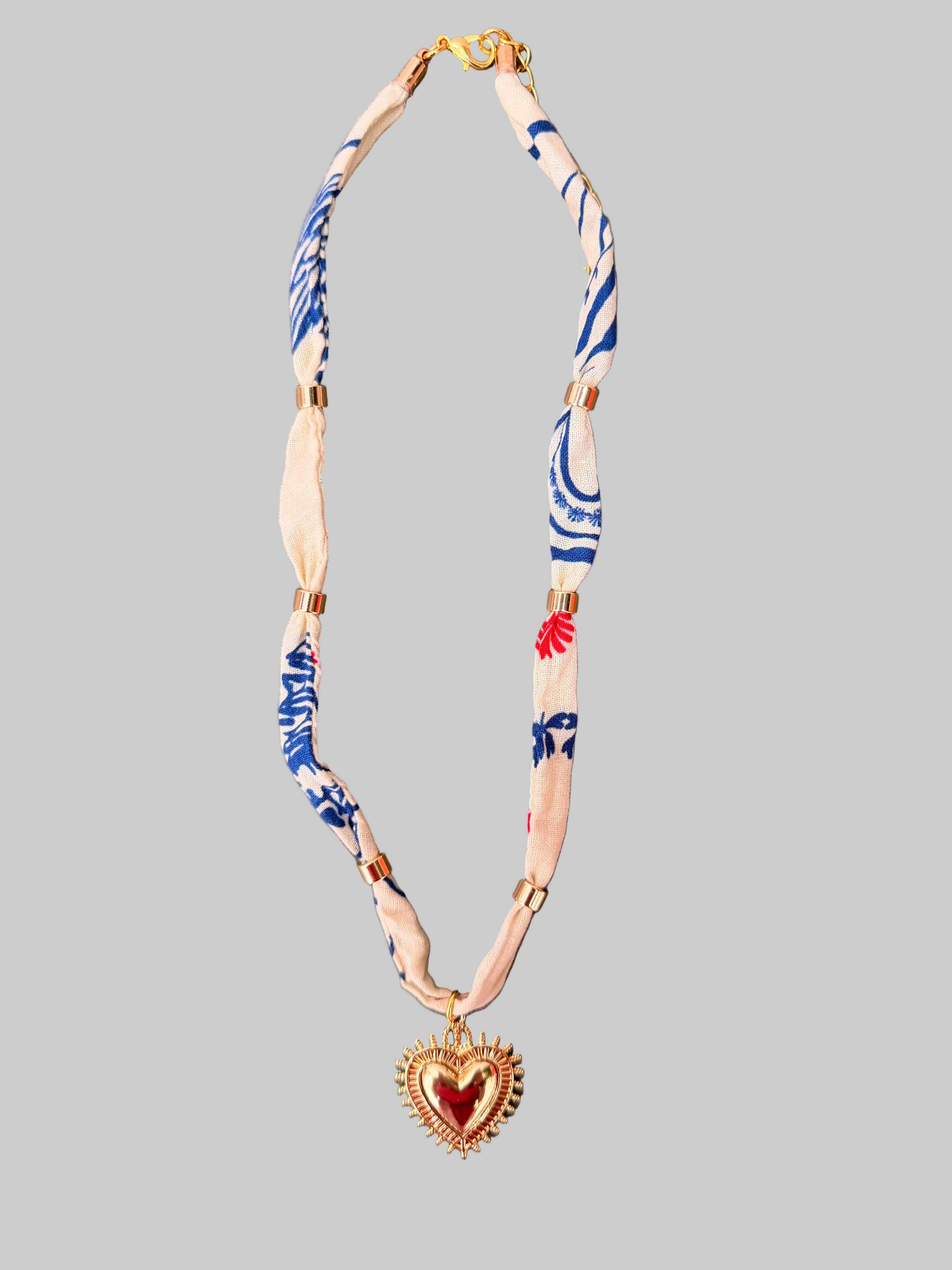 Bandana Heart Necklace