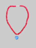 Red Beaded Heart Necklace