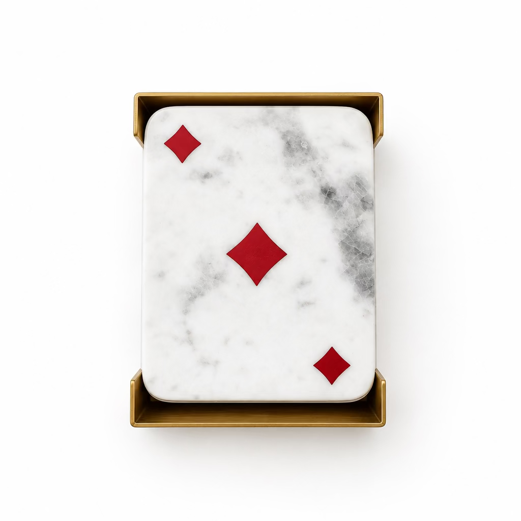 Playing Card Marble Coasters