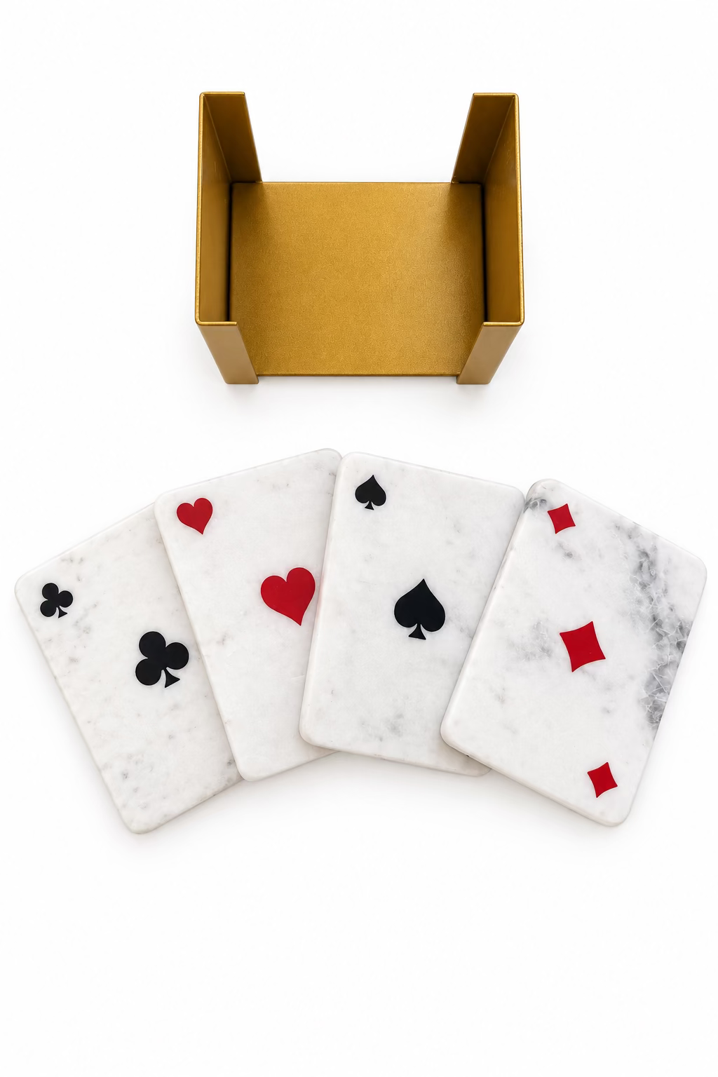 Playing Card Marble Coasters