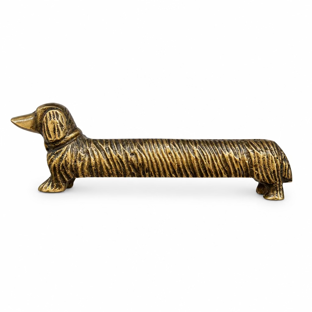 Brass Dog Card Holder