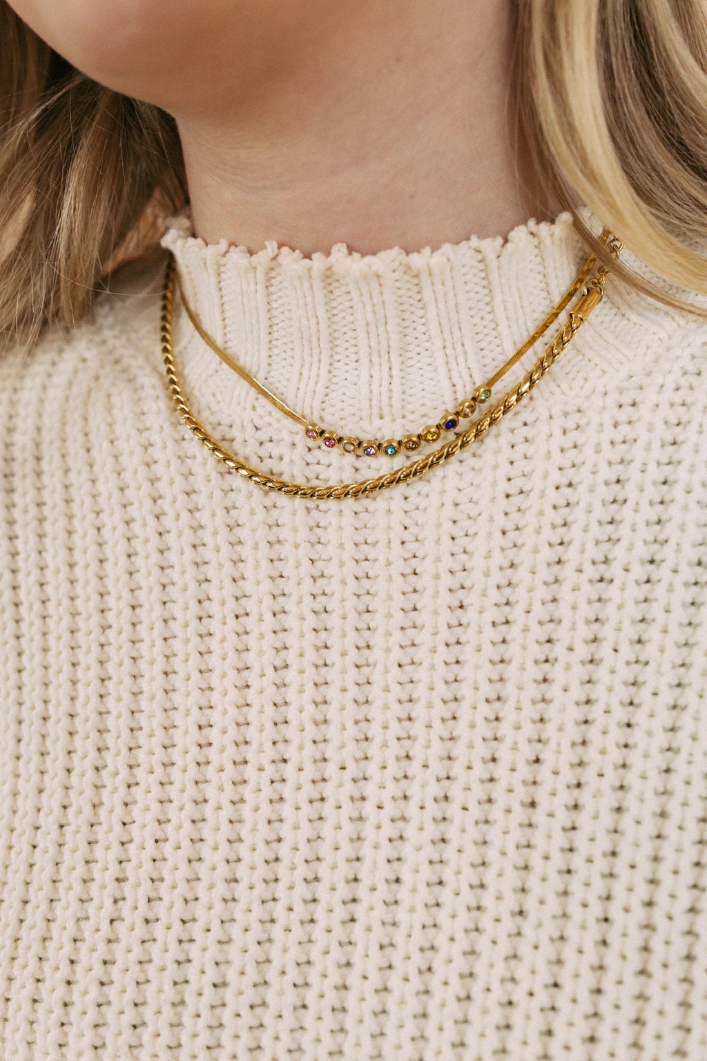Margo Gold Rope Chain Necklace