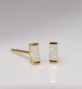 Opal Baguette Studs